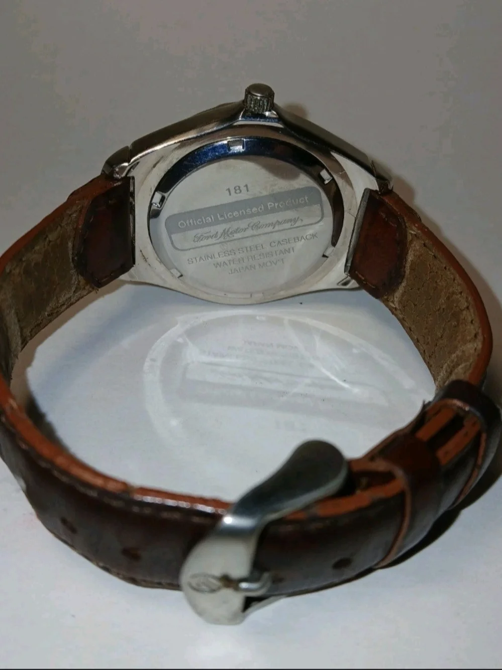 ​Vintage Ford Motor Co Mercury Wristwatch Official Licensed Leather Strap Watch